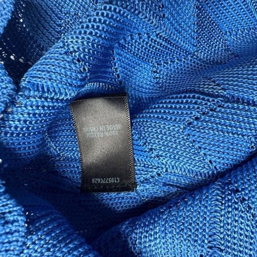 NWT St. John crew neck sweater top size XL in blue - Picture 6 of 6
